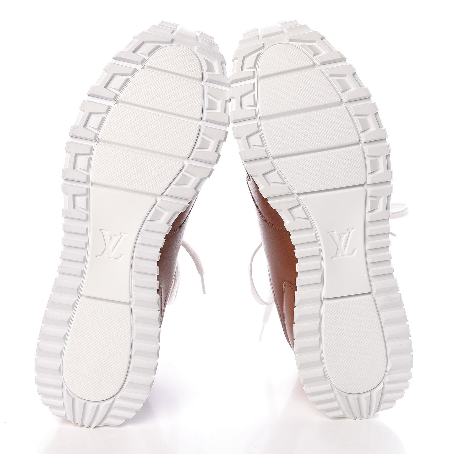 Calfskin Run Away Sneakers 7.5 Brown