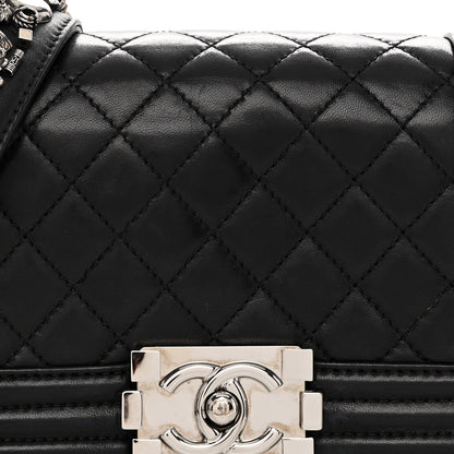 Chanel Lambskin Studded Galuchat Stingray Small Boy Crossbody Flap Black 8 of 10