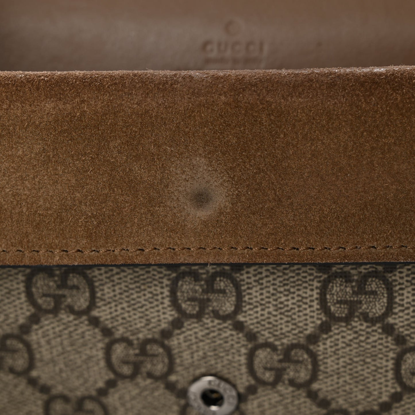 GG Supreme Monogram Super Mini Dionysus Shoulder Bag Taupe