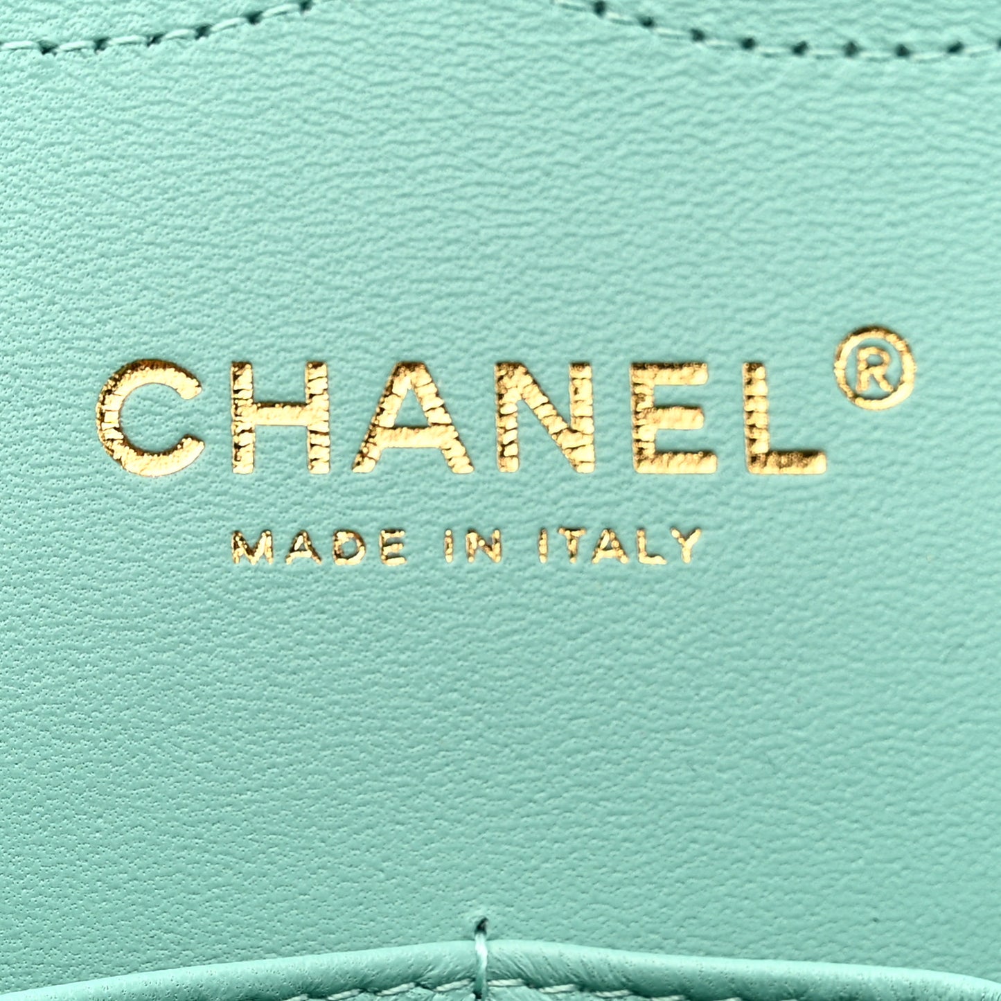 Caviar Quilted Jumbo Double Flap Light Green
