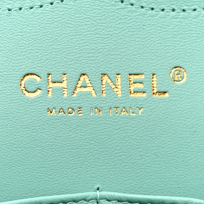 Chanel Caviar Quilted Jumbo Double Flap Light Green 6 of 12