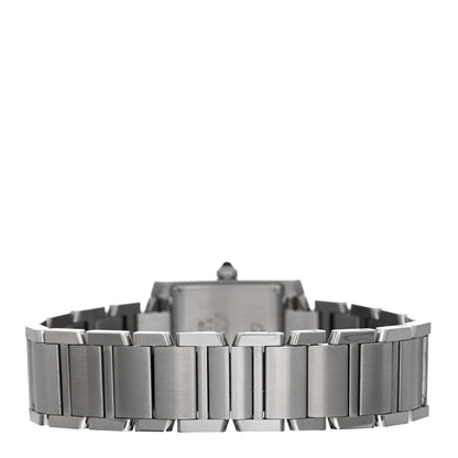 Cartier Stainless Steel Diamond 25mm Tank Francaise Quartz Watch 3 of 4