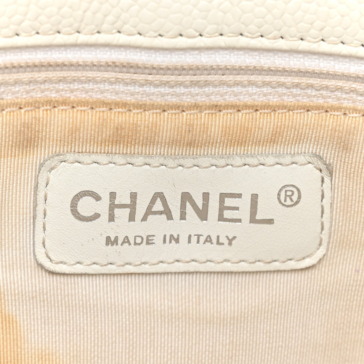 Chanel Caviar Quilted Grand Shopping Tote GST White 8 of 24