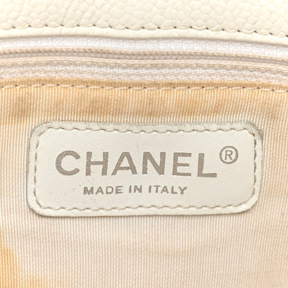 Chanel Caviar Quilted Grand Shopping Tote GST White 8 of 24