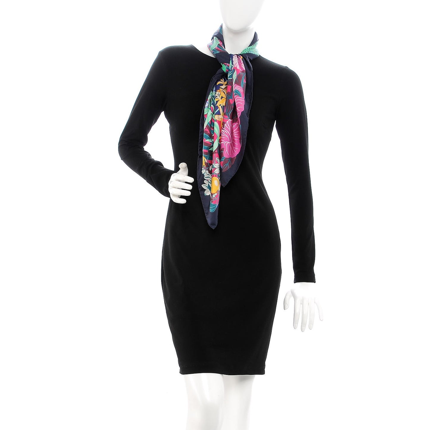 Silk Tatouage Flamingo Party Scarf 90