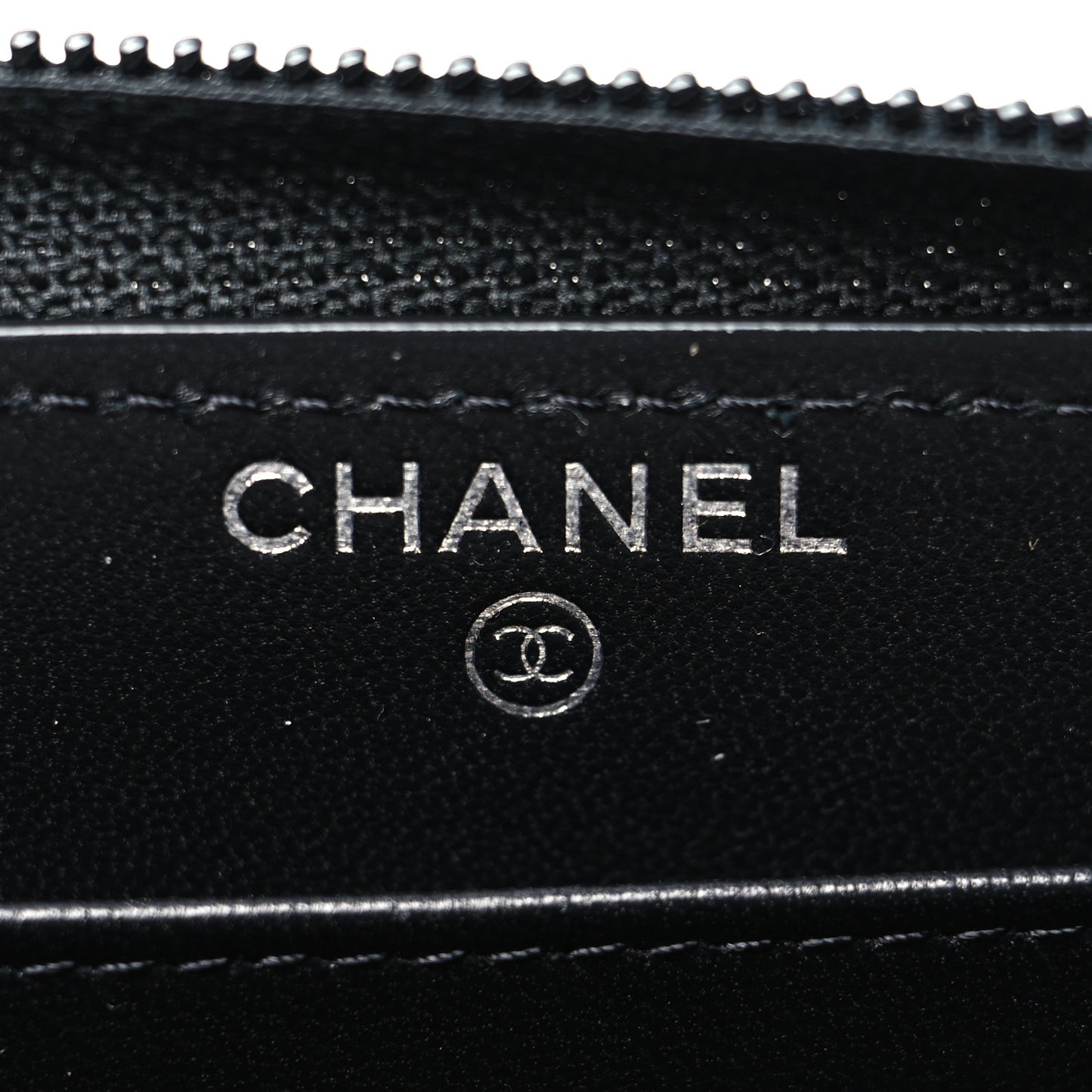 Lambskin Quilted Boy Zip Around Wallet Black