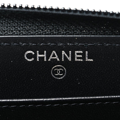 Chanel Lambskin Quilted Boy Zip Around Wallet Black 6 of 11