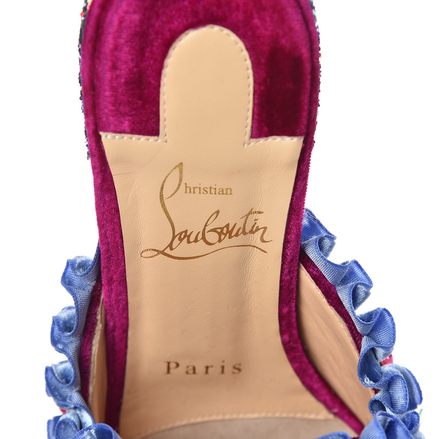 Velvet Glitter Babouchkaflor 35 Mule 36 Figue