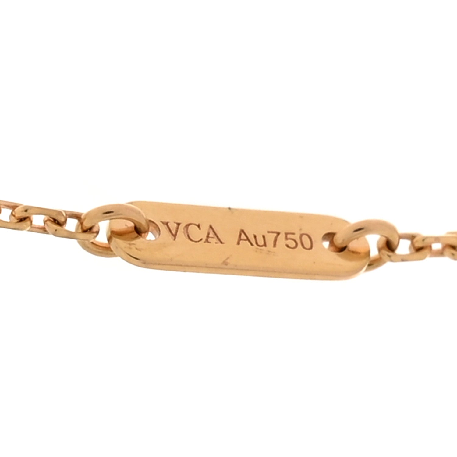 Van Cleef & Arpels 18K Rose Gold Carnelian Sweet Alhambra Pendant Necklace 6 of 7