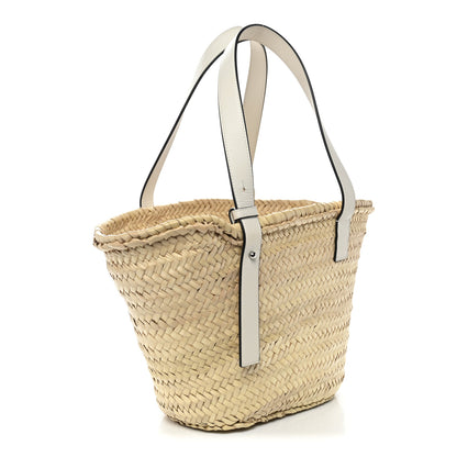 Loewe Raffia Basket Tote Bag Natural White 3 of 11