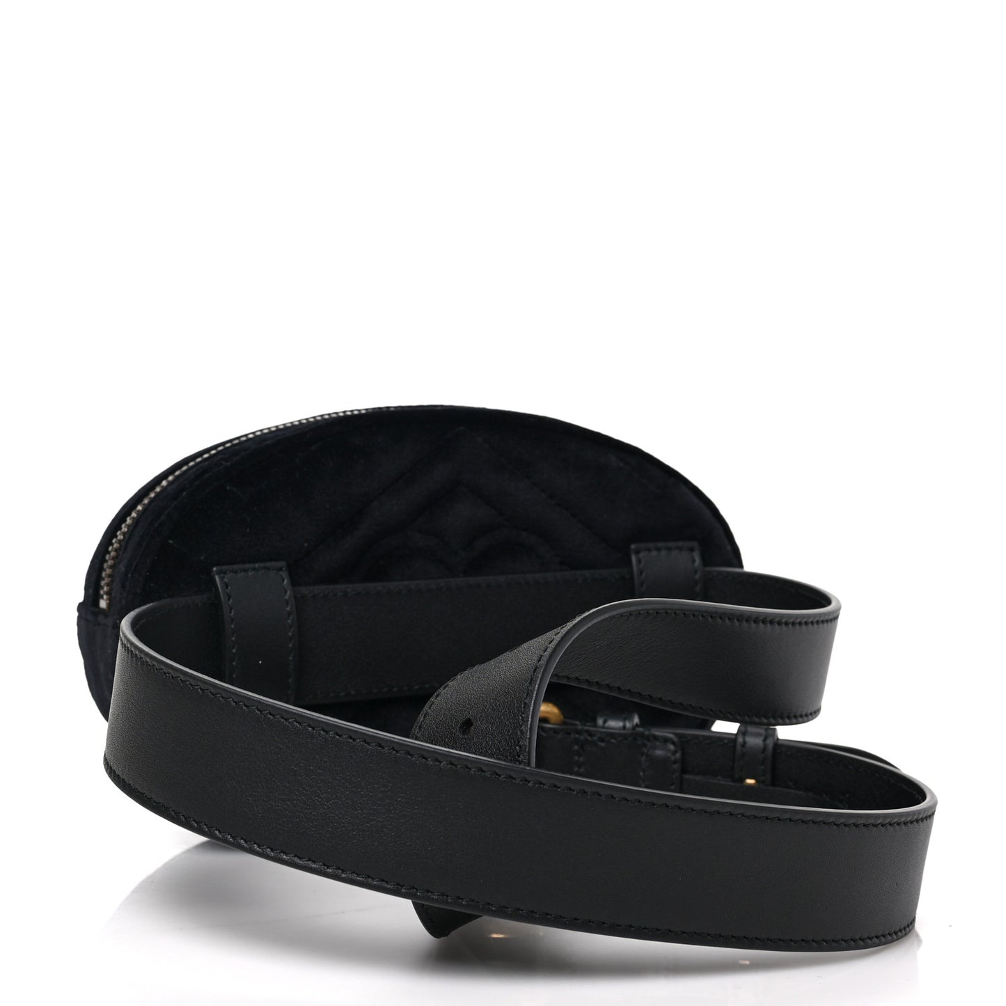 Velvet Matelasse GG Marmont Belt Bag 85 34 Black