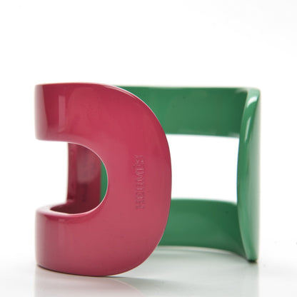 Hermes Lacquered Wood Ano Bracelet PM Intense Green Azalea 4 of 5