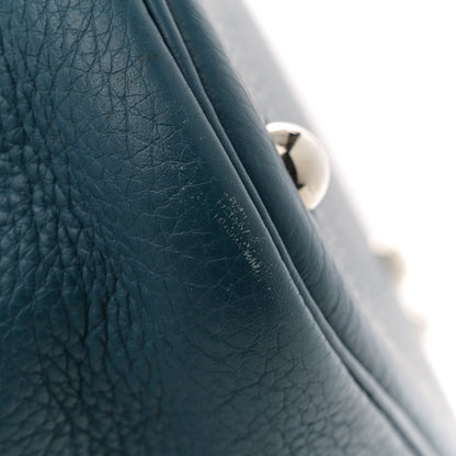 Hermes Taurillon Clemence Bolide 35 Bleu Agate 16 of 16