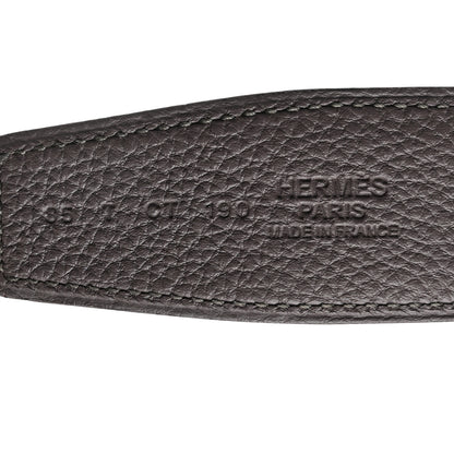 Hermes Box Togo 32mm Chaine D'Ancre Belt 85 34 Black Etain 3 of 6