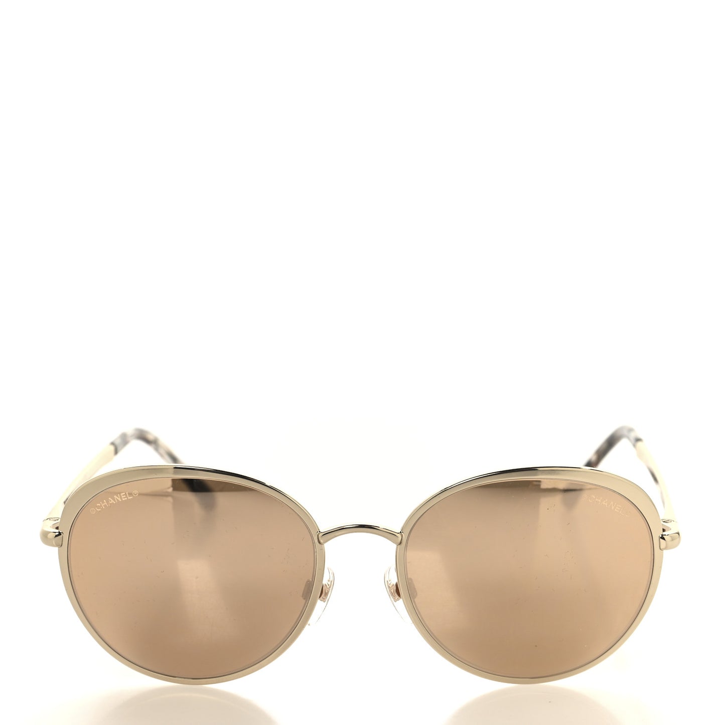 Round Spring Sunglasses 4206 Gold