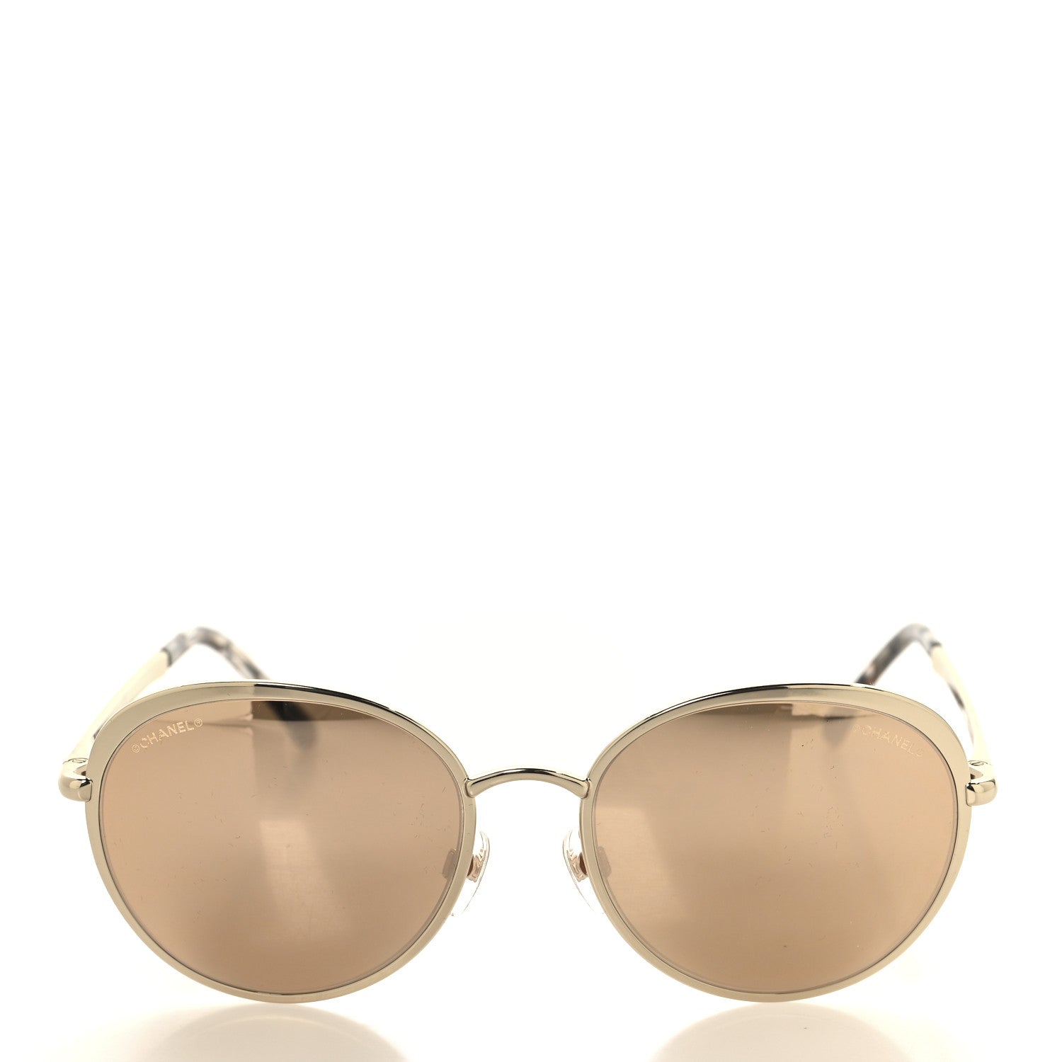 Chanel Round Spring Sunglasses 4206 Gold 2 of 7