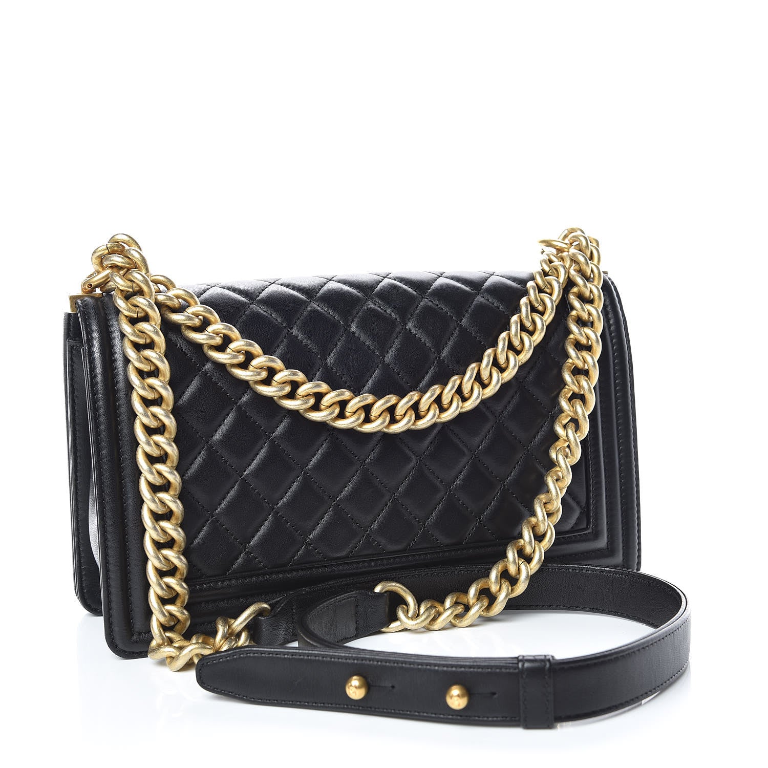 Chanel Lambskin Quilted Medium Boy Flap Black 3 of 11