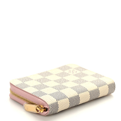 Louis Vuitton Damier Azur Zippy Coin Purse Rose Ballerine 4 of 6