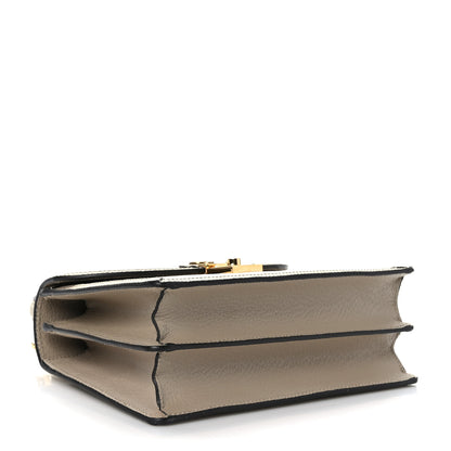 Gucci GG Supreme Monogram Textured Dollar Calfskin Web Small Ophidia Padlock Top Handle Bag Beige Mystic White Oatmeal 4 of 9