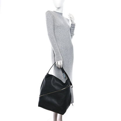 Proenza Schouler Pebbled Calfskin Medium Zip Hobo Black 2 of 8