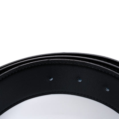 Hermes 135 Togo 38mm Constance H Belt 100 Black Bleu Ocean 6 of 6