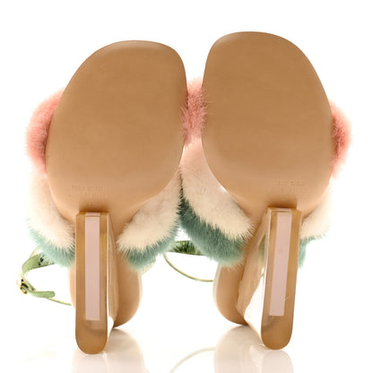 Fendi Mink Ayers Lucite Fendi First 95mm Sandals 37 Bellini Hermi Urano Pirite 6 of 8