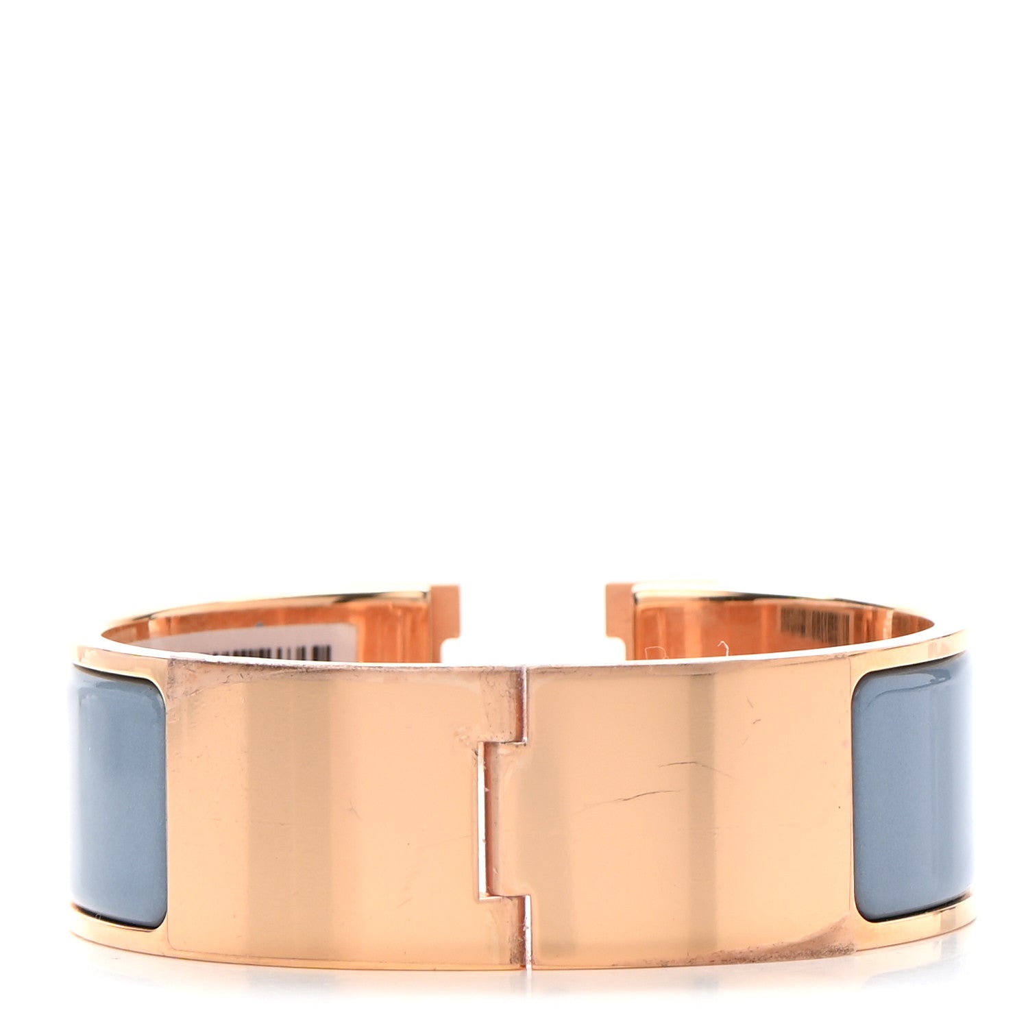 Hermes Enamel Clic Clac H Wide Bracelet PM Gris Orage 3 of 4