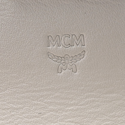 MCM Visetos Mini Accordion Card Wallet White 6 of 10