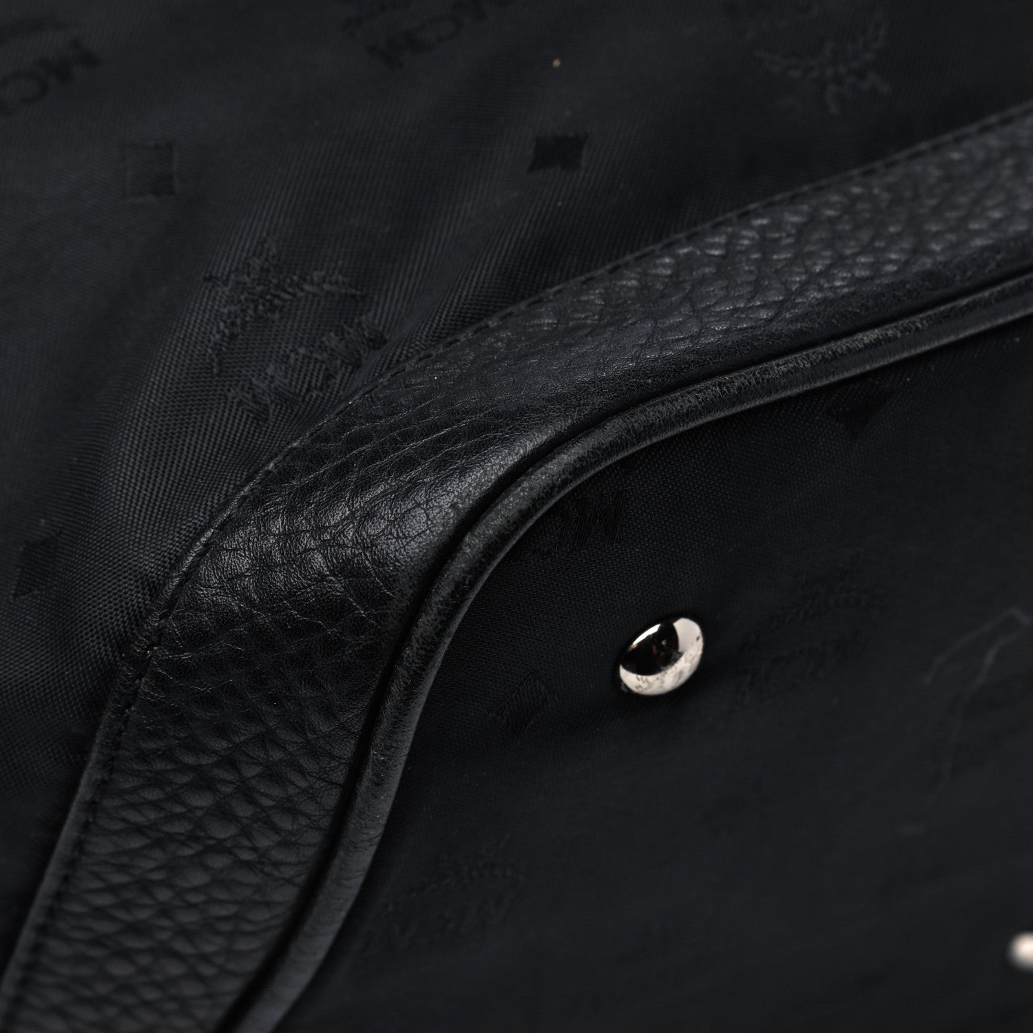 MCM Nylon Monogram Bucket Black 8 of 13