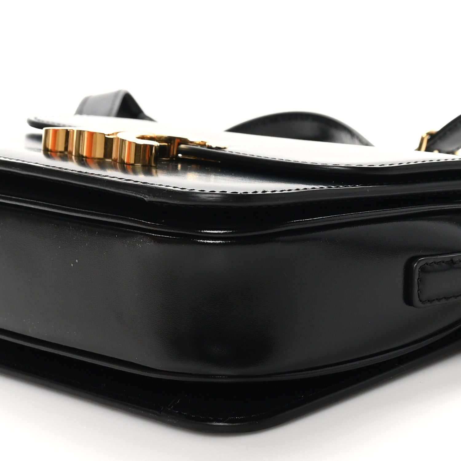 Celine Shiny Calfskin Teen Triomphe Black 9 of 9