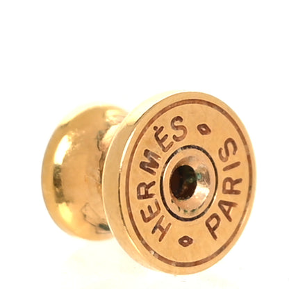 Hermes Gold Lacquered Mini Pop H Earrings White 6 of 7