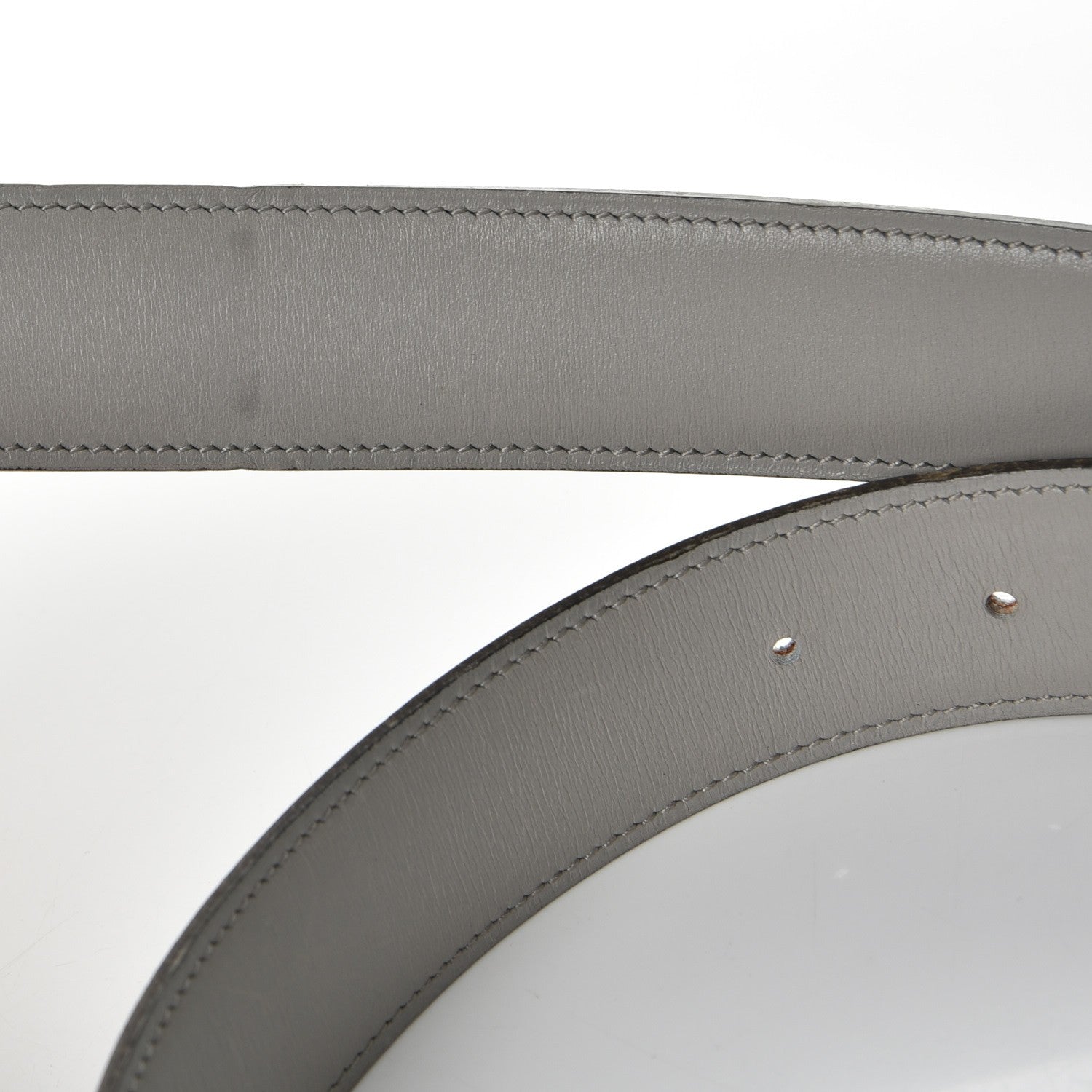 Hermes Box Reversible 32mm Belt Strap 70 Graphite Gris Perle 10 of 10