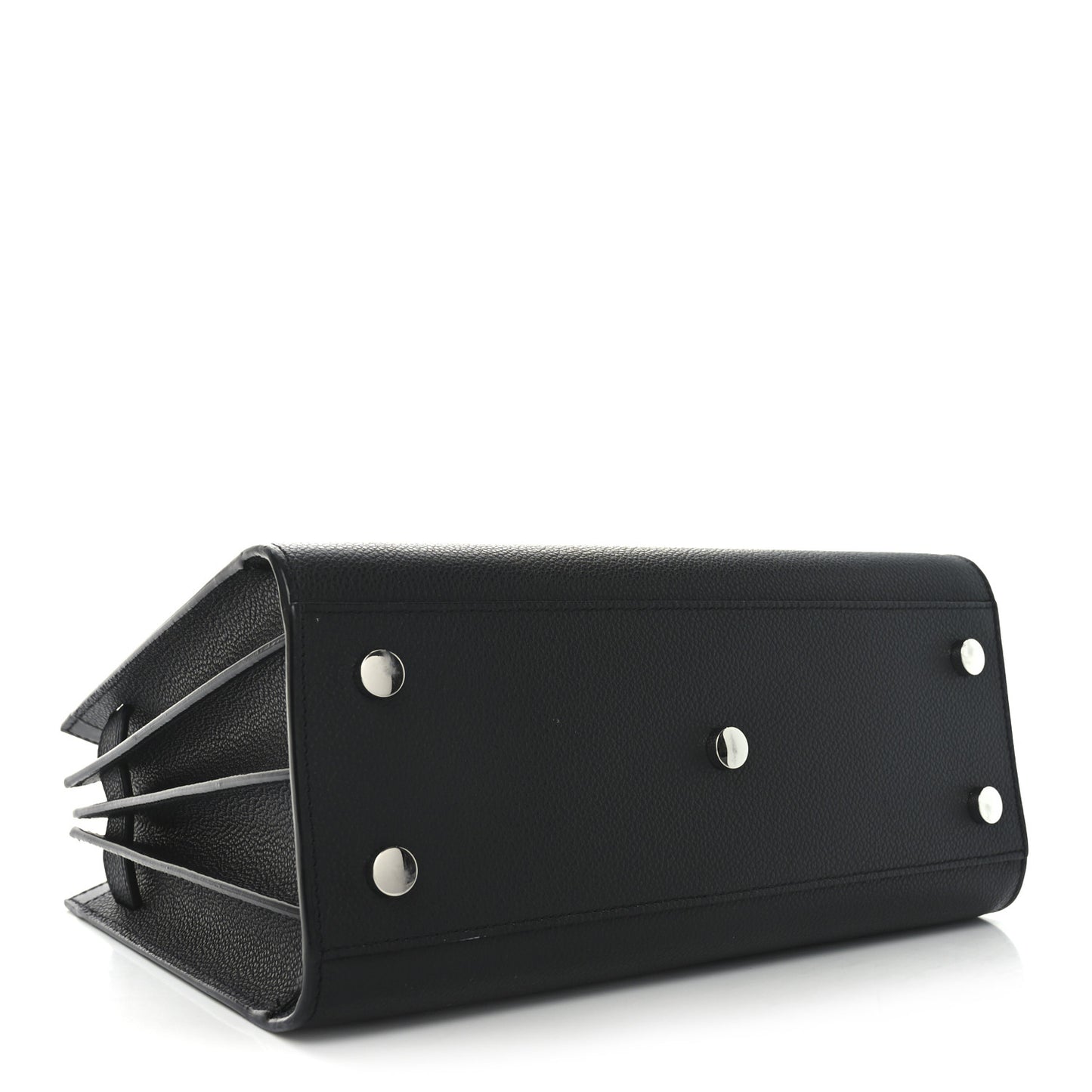 Grained Calfskin Baby Sac De Jour Black