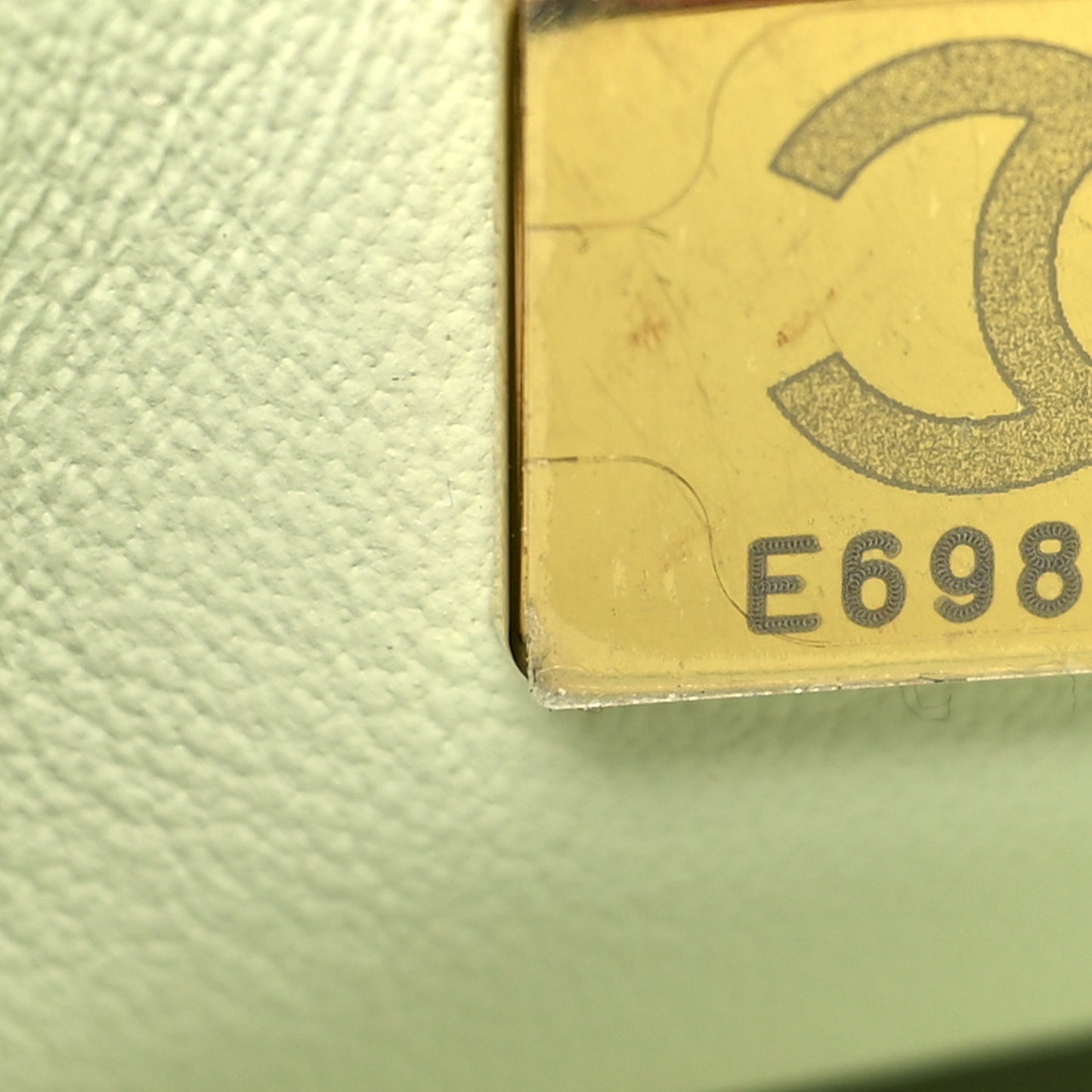 Lambskin Quilted Mini Pearl Crush Flap Light Green