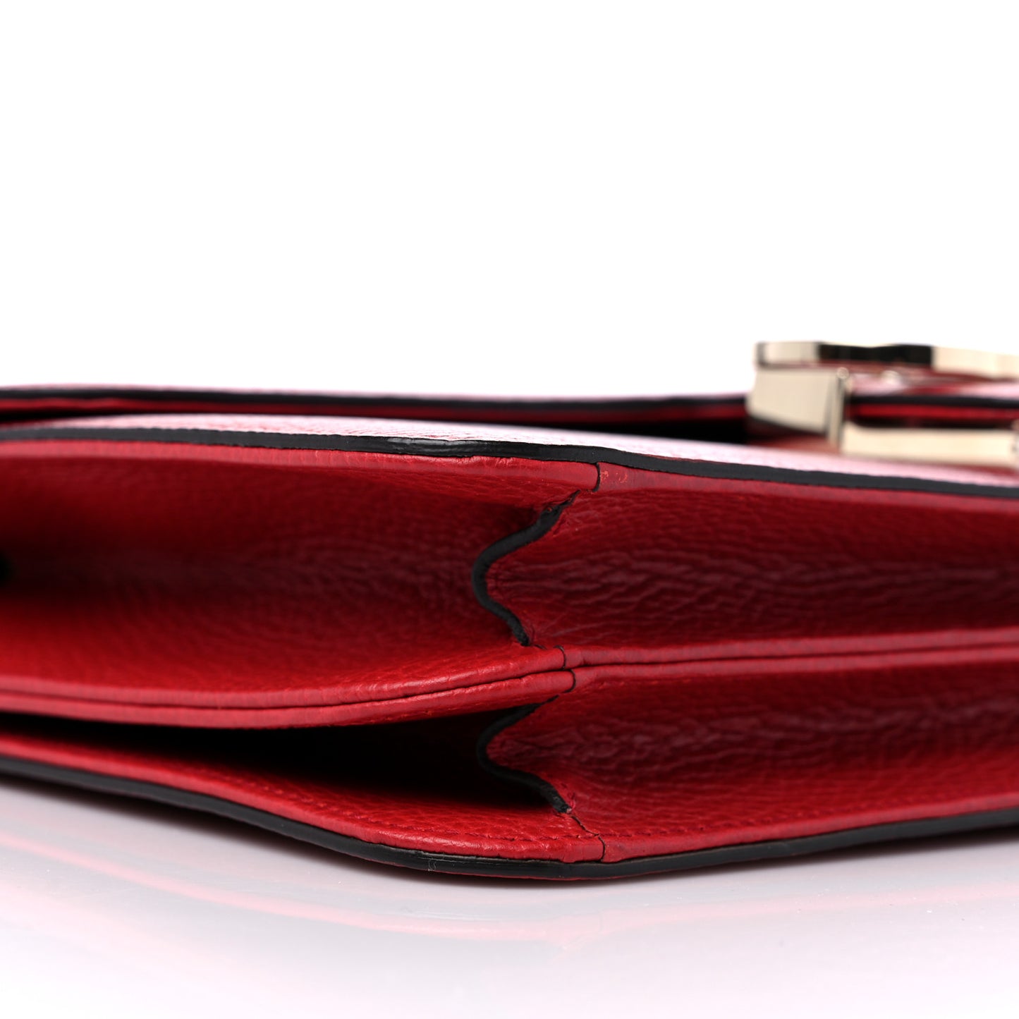 Dollar Calfskin Interlocking G Shoulder Bag Red