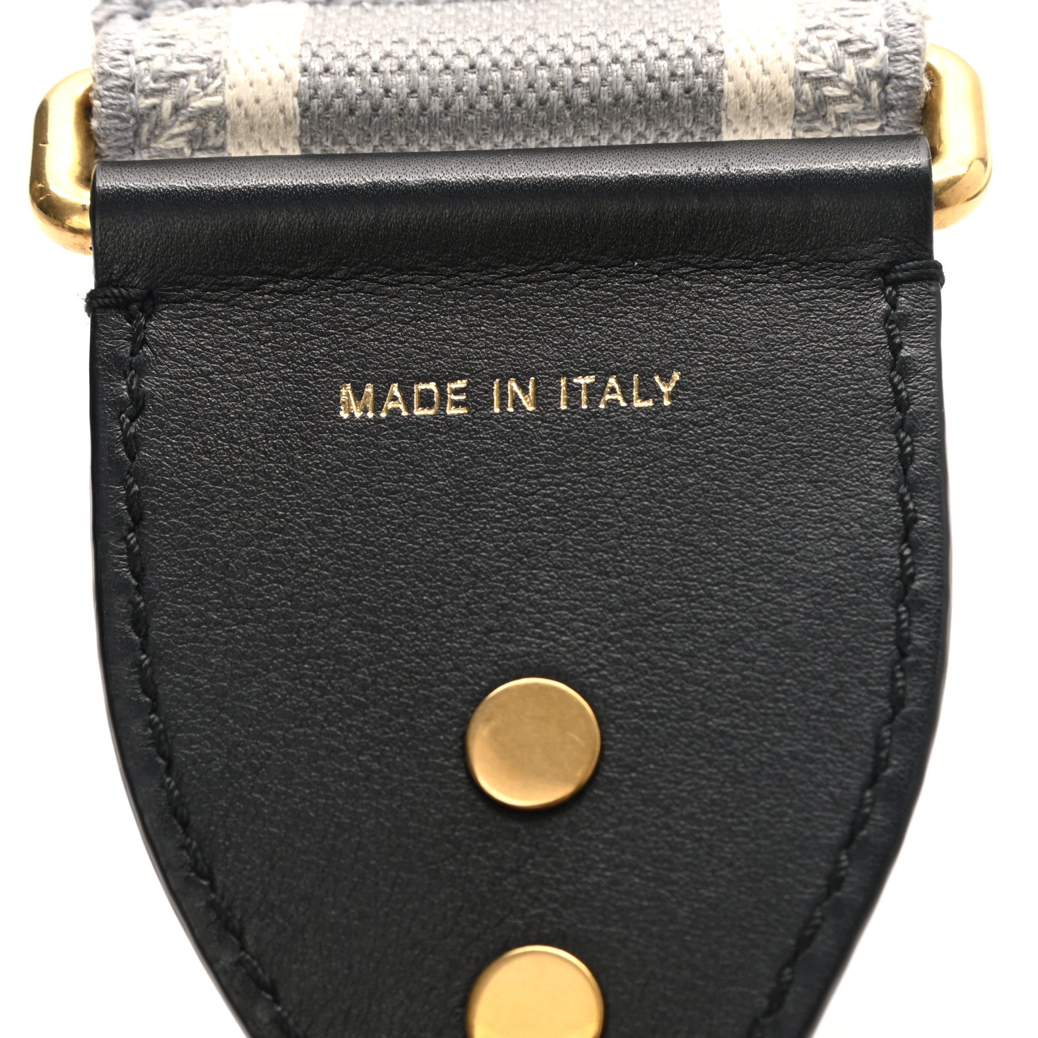 Christian Dior Canvas Embroidered Shoulder Strap Grey 4 of 4
