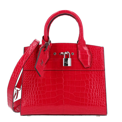 Louis Vuitton Alligator Mini City Steamer Red 1 of 10