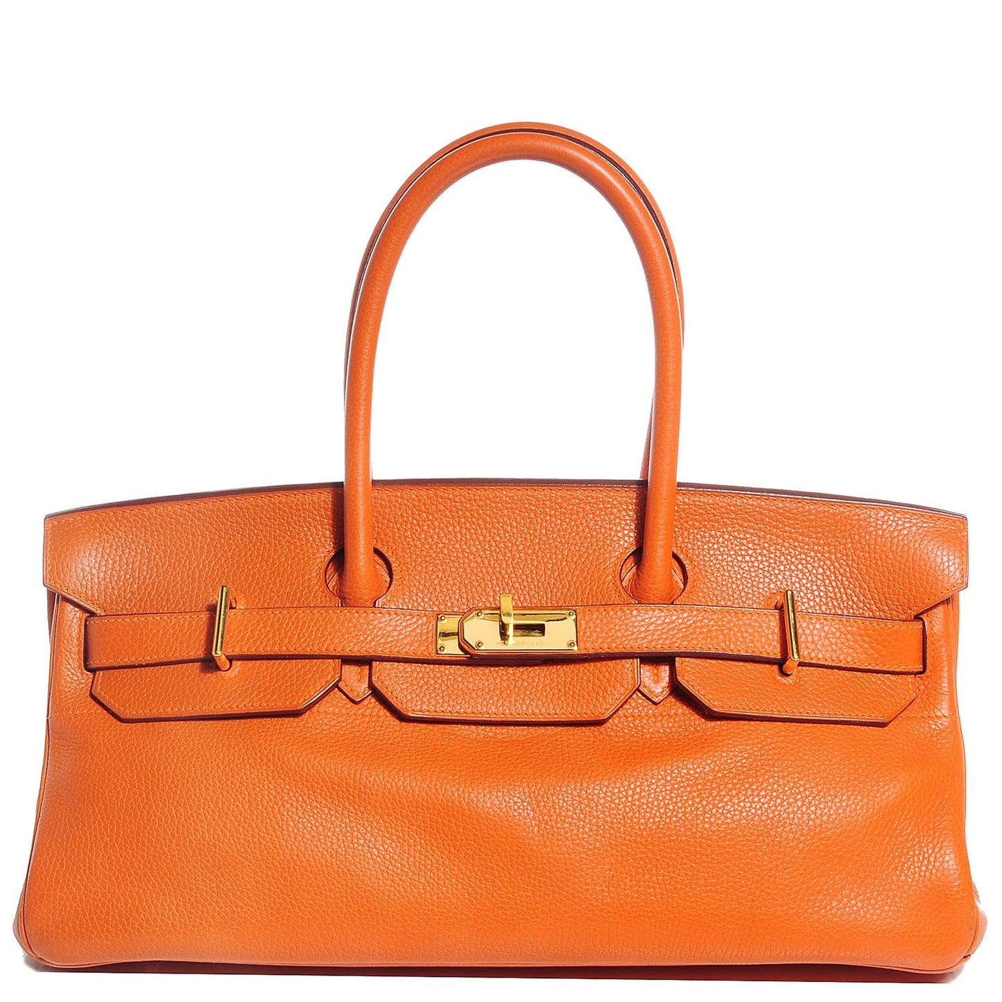 Taurillon Clemence JPG Birkin 42 Orange