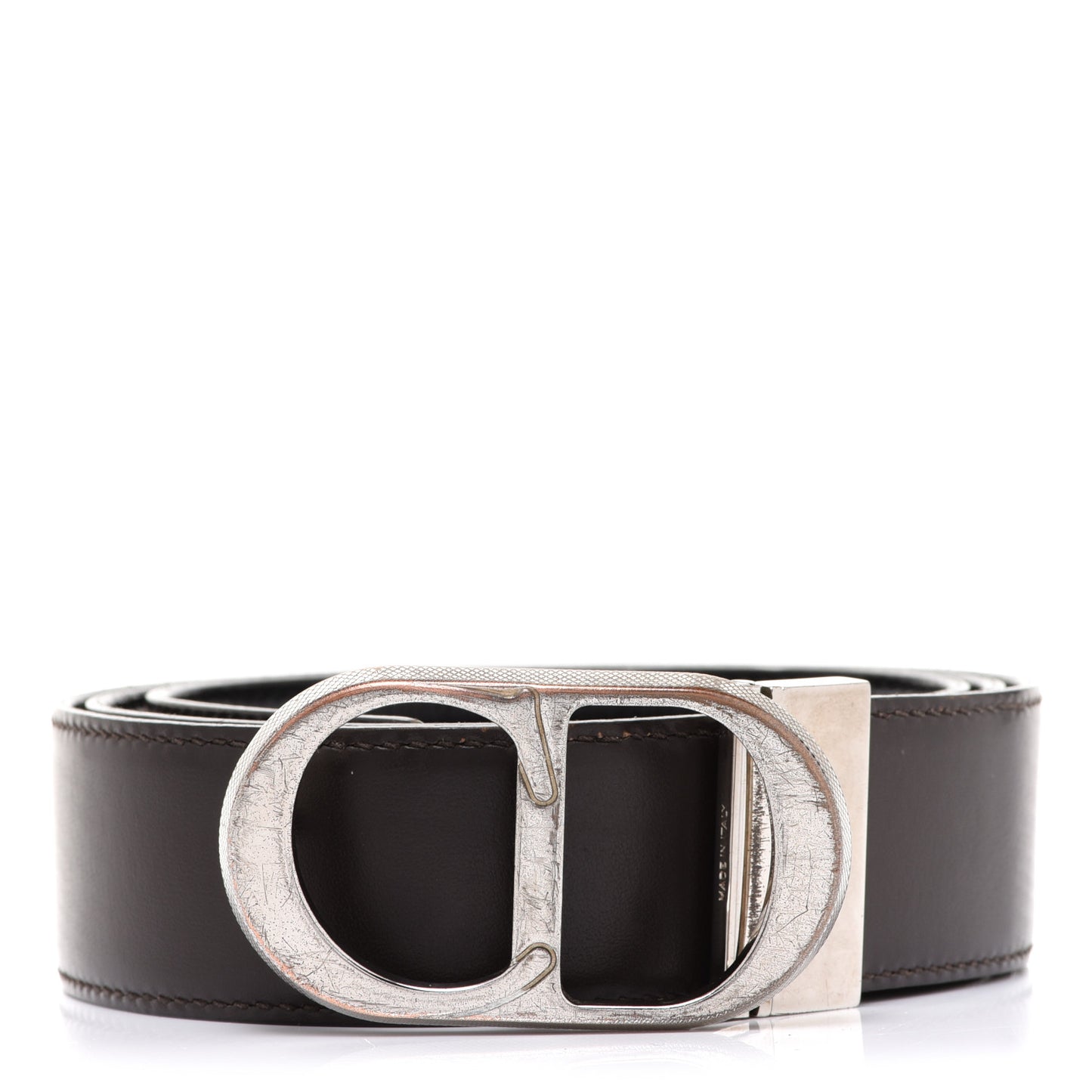 Calfskin 30 Montaigne Reversible Belt 85 Black Dark Brown