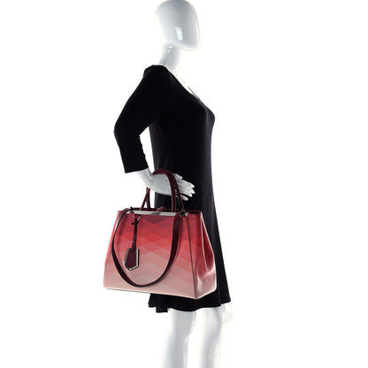 Fendi Vitello Elite Geometric Degrade Regular 2Jours Tote 4 of 15