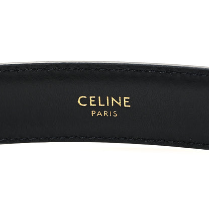 Celine Box Calfskin Medium 25mm Triomphe Belt 80 32 Black 5 of 7