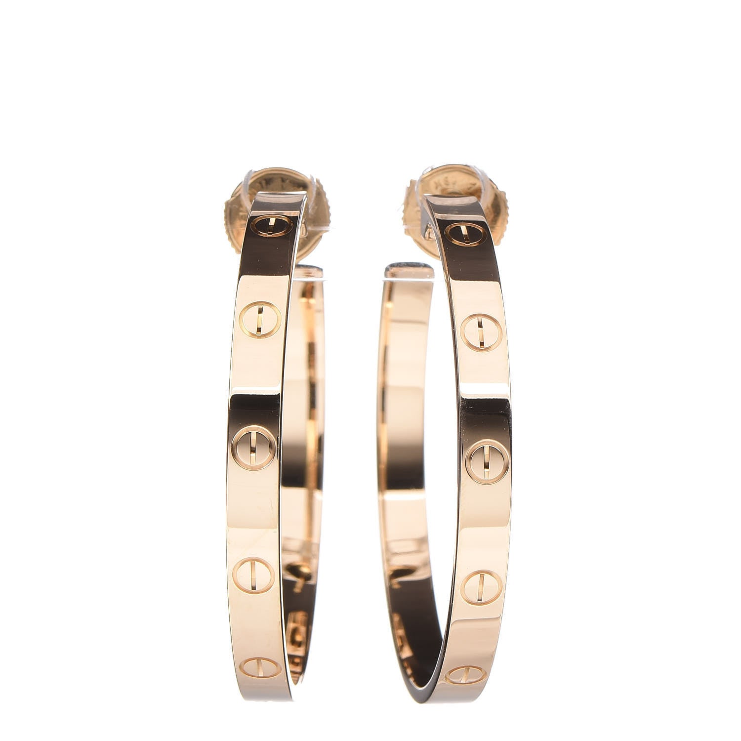 Cartier 18K Yellow Gold Large LOVE Hoop Earrings 1 of 5