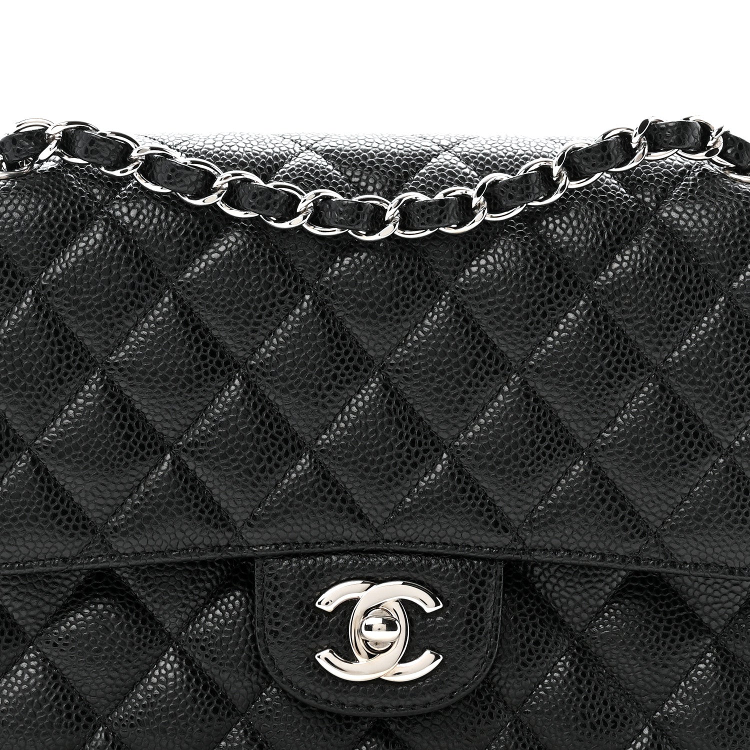Chanel Caviar Quilted Medium Double Flap Black 8 of 13