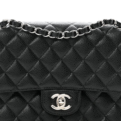 Chanel Caviar Quilted Medium Double Flap Black 8 of 13