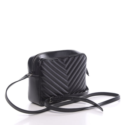 Saint Laurent Calfskin Matelasse Monogram Lou Camera Bag Black 2 of 11