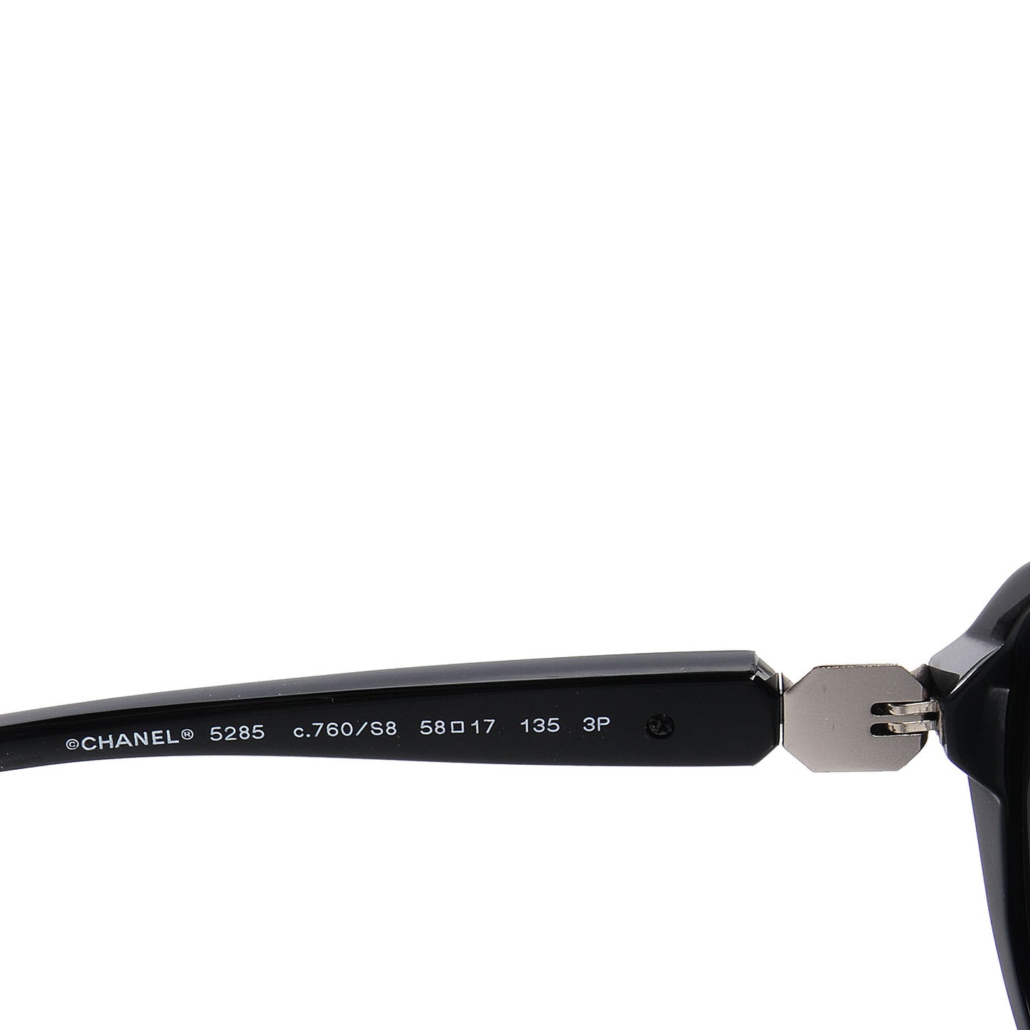 Acetate Polarized CC Round Sunglasses 5285 Black