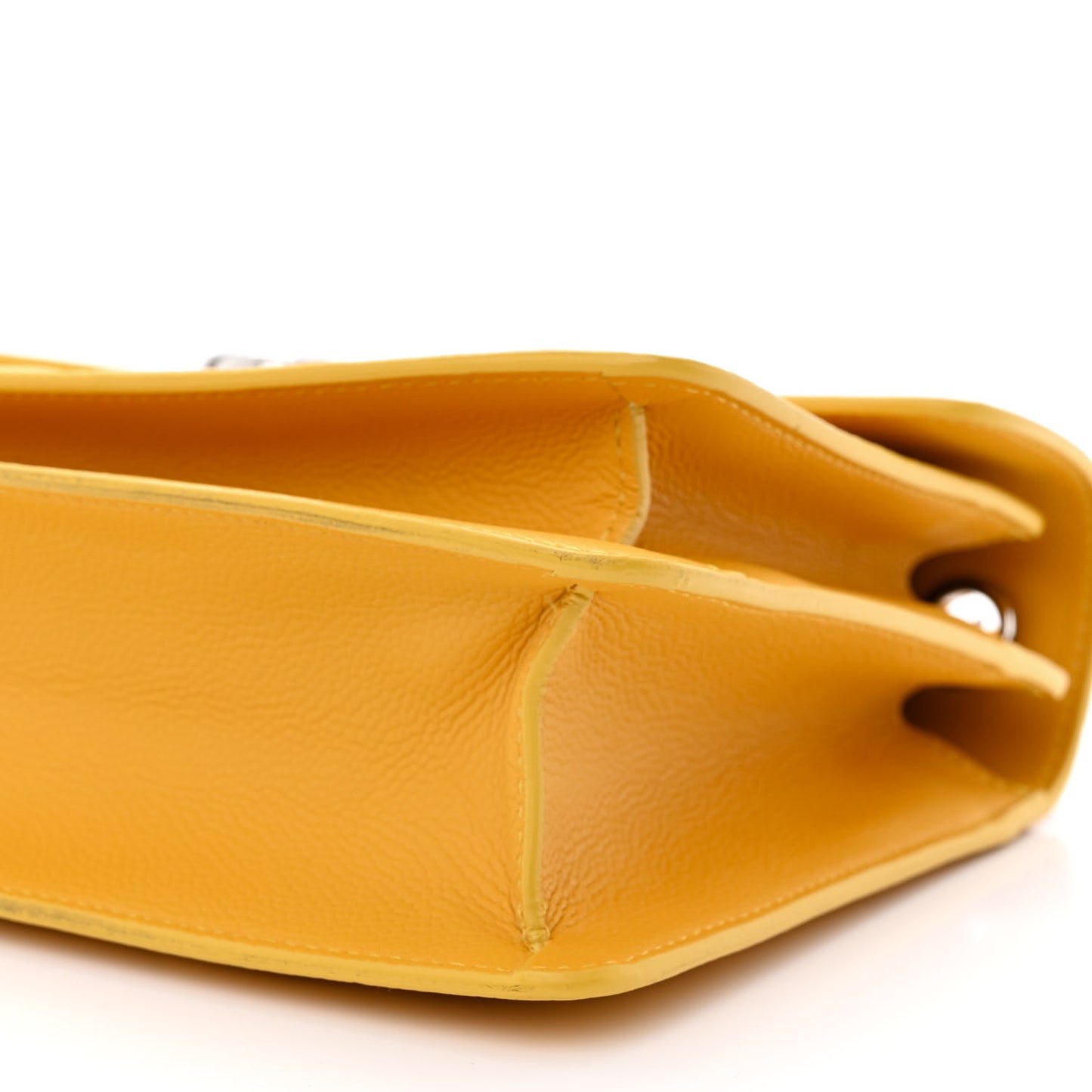 Caviar Quilted Small CC Box Top Flap Yellow