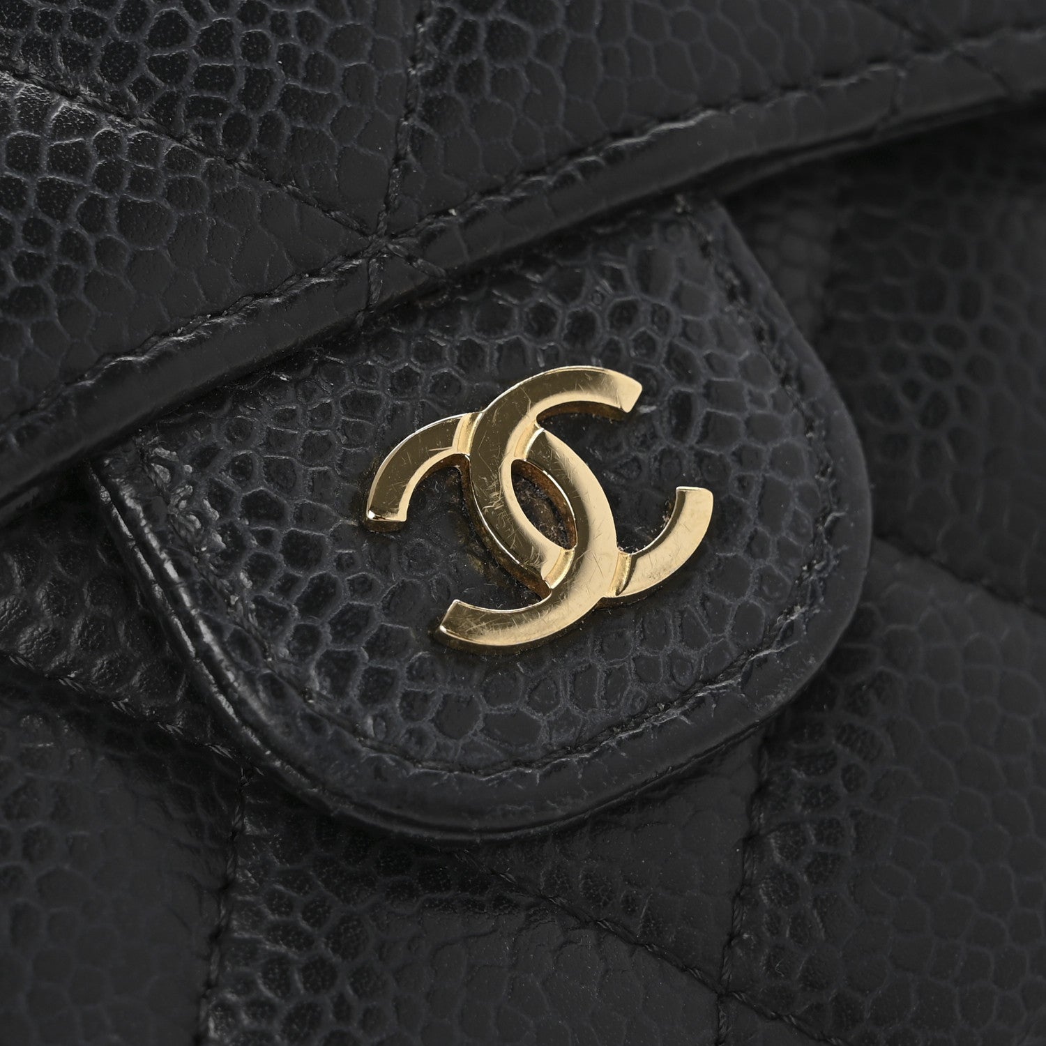 Chanel Caviar Quilted Compact Flap Wallet Black 10 of 12