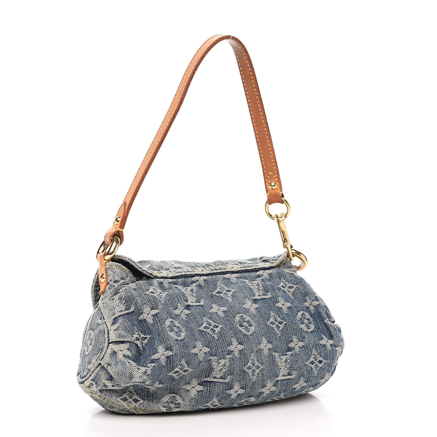 Louis Vuitton Monogram Denim Mini Pleaty Blue 2 of 10