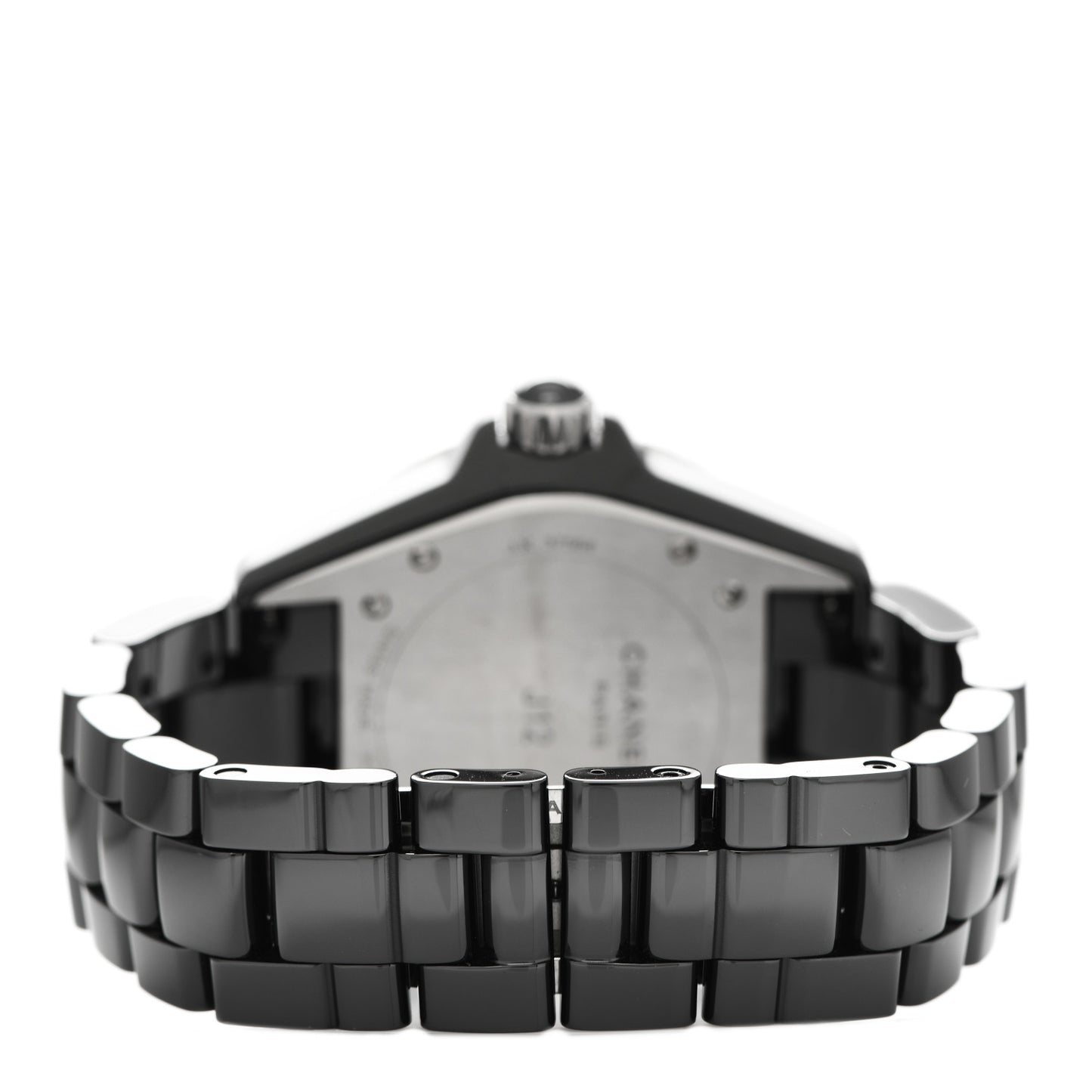 Stainless Steel Ceramic Diamond 38mm J12 Quartz Watch Black